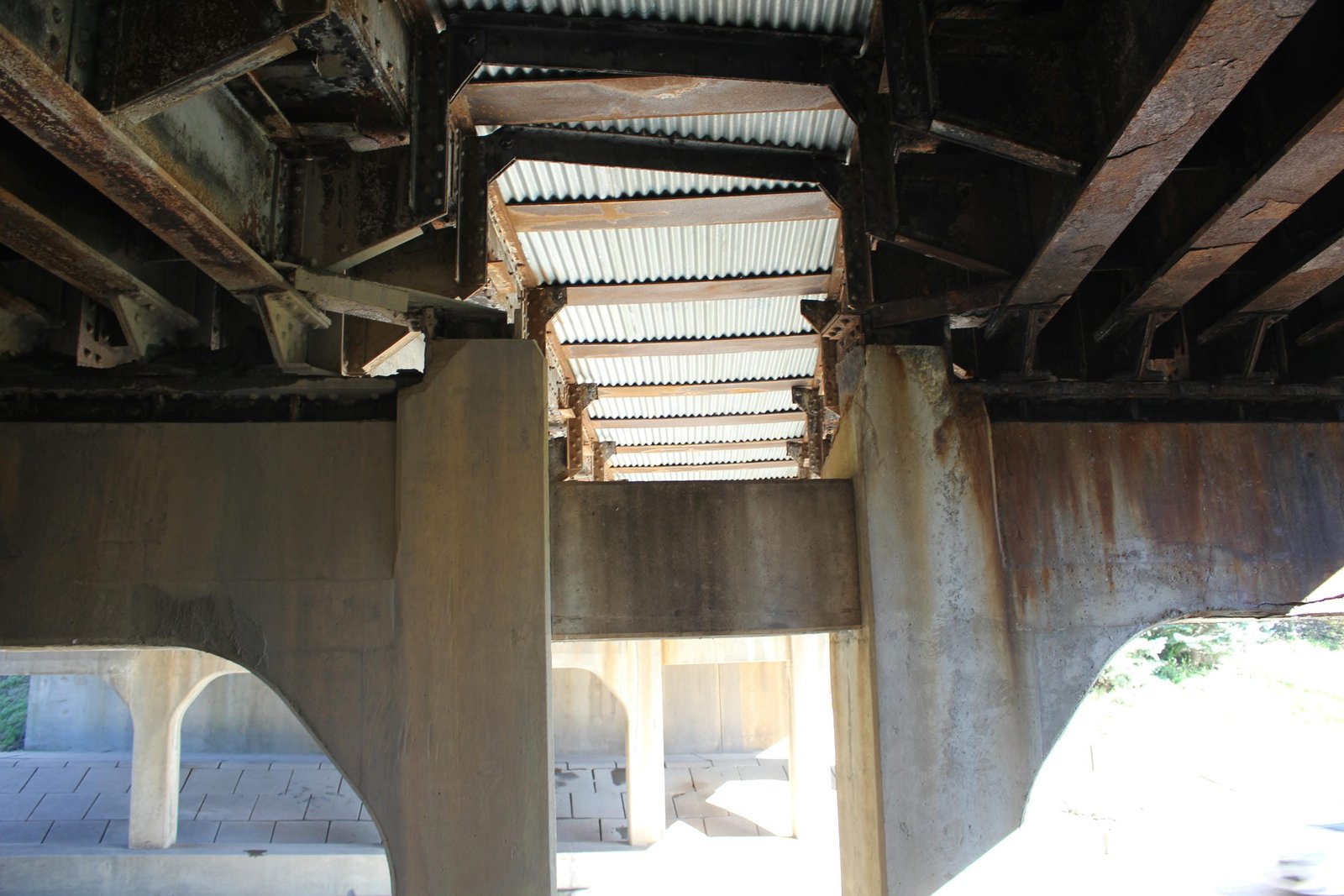 Under bridge